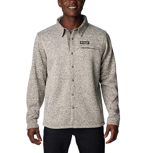 Columbia Men's Sweater Weather Shirt Jacket, City Grey Heather